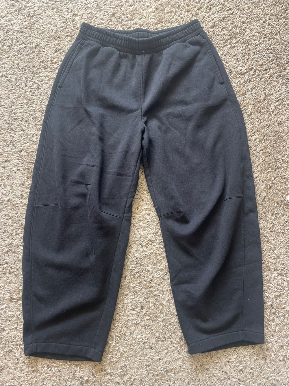 Black Women's Barrel Leg Sweatpants